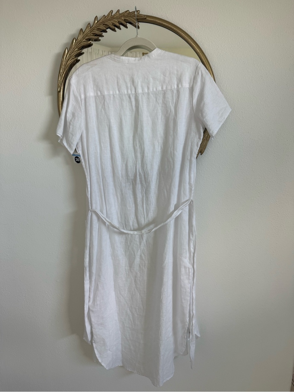 Standard James Perse 100% linen side slit belted pocket shirtdress - Picture 5 of 5